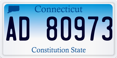 CT license plate AD80973