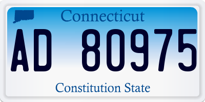 CT license plate AD80975