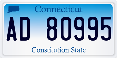 CT license plate AD80995