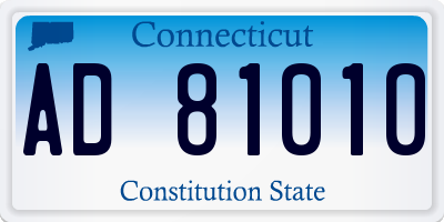 CT license plate AD81010