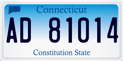 CT license plate AD81014
