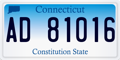 CT license plate AD81016