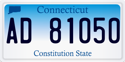 CT license plate AD81050