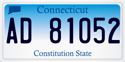 CT license plate AD81052