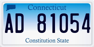 CT license plate AD81054