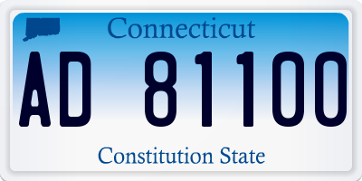 CT license plate AD81100