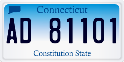 CT license plate AD81101