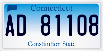 CT license plate AD81108