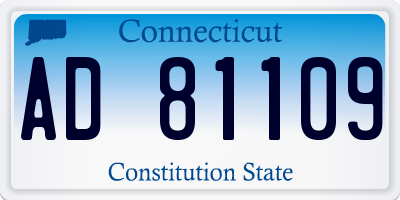 CT license plate AD81109