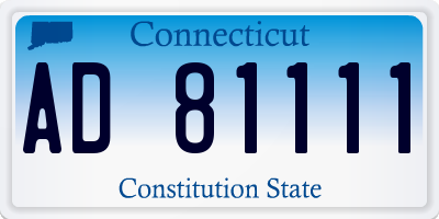 CT license plate AD81111