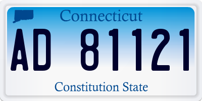 CT license plate AD81121
