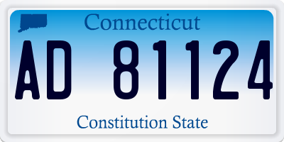 CT license plate AD81124