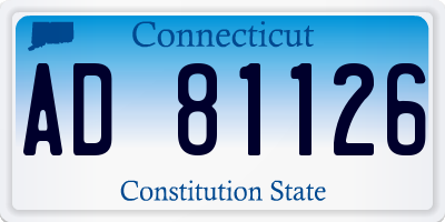 CT license plate AD81126