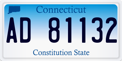 CT license plate AD81132