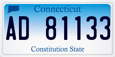 CT license plate AD81133
