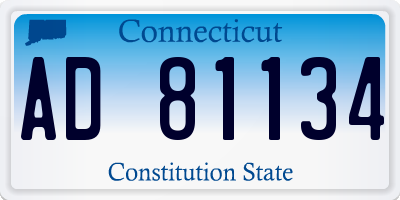 CT license plate AD81134