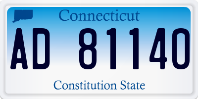 CT license plate AD81140