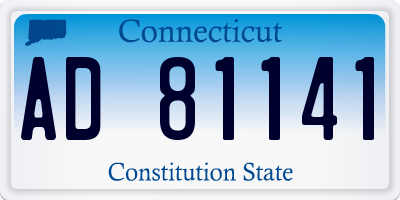 CT license plate AD81141