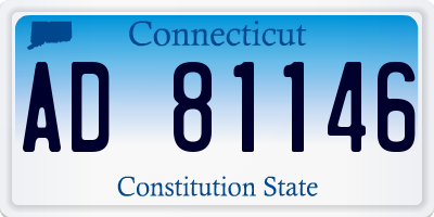 CT license plate AD81146