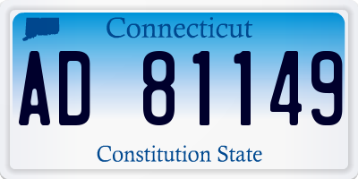 CT license plate AD81149