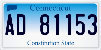 CT license plate AD81153