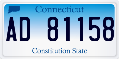 CT license plate AD81158