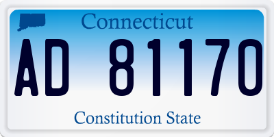 CT license plate AD81170