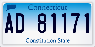 CT license plate AD81171