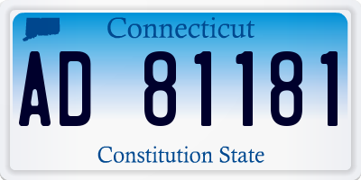 CT license plate AD81181