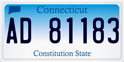 CT license plate AD81183