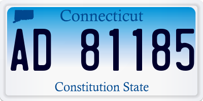 CT license plate AD81185