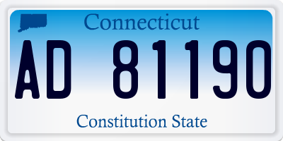 CT license plate AD81190
