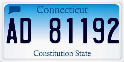 CT license plate AD81192