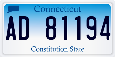 CT license plate AD81194