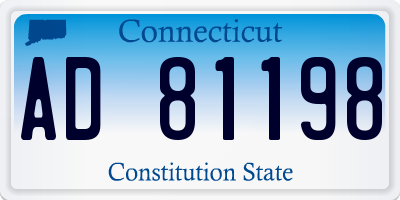 CT license plate AD81198