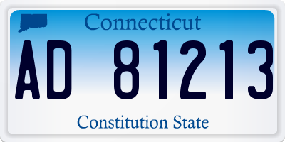 CT license plate AD81213
