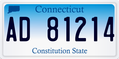 CT license plate AD81214