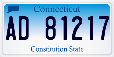 CT license plate AD81217