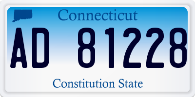 CT license plate AD81228