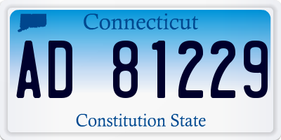 CT license plate AD81229