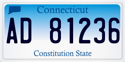 CT license plate AD81236