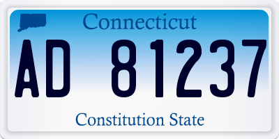 CT license plate AD81237