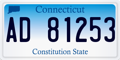 CT license plate AD81253