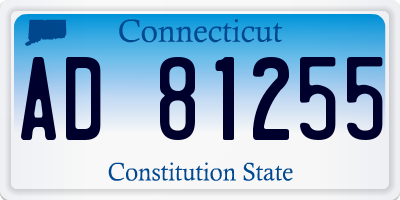 CT license plate AD81255