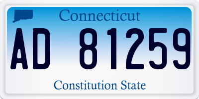 CT license plate AD81259