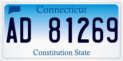 CT license plate AD81269