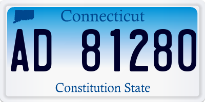 CT license plate AD81280