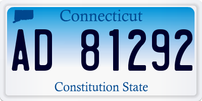 CT license plate AD81292