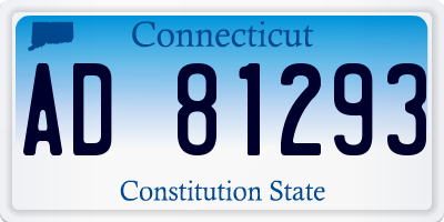 CT license plate AD81293