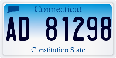 CT license plate AD81298
